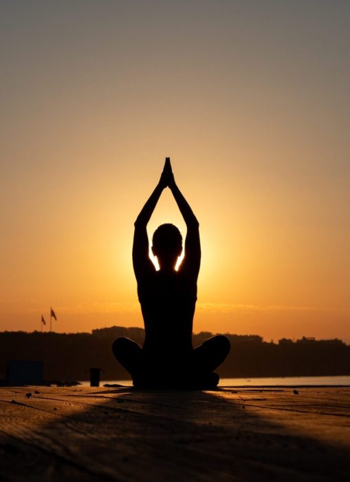 Outdoor,Pursuit.,Healthy,Lifestyle,Concept.,Sunrise,Sunset,Silhouette,Of,A